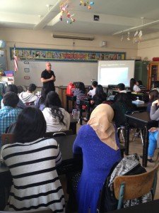 Brick by Brick Executive Director Dr. Marc Sklar Meeting with Earth Science Students at Ryan Middle School in Queens, New York